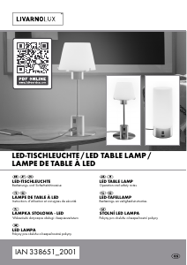 Bruksanvisning LivarnoLux IAN 338651 Lampa