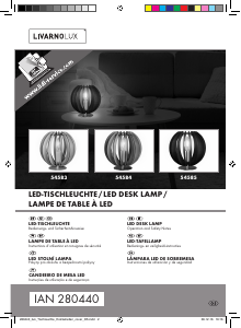 Bruksanvisning LivarnoLux IAN 280440 Lampa