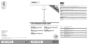 Bruksanvisning LivarnoLux IAN 313676 Lampa