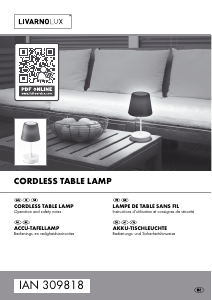 Bruksanvisning LivarnoLux IAN 309818 Lampa