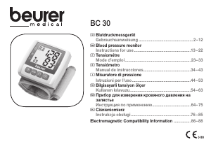 Bedienungsanleitung Beurer BC 30 Blutdruckmessgerät