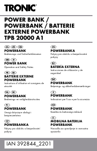 Instrukcja Tronic IAN 392844 Przenośna ładowarka