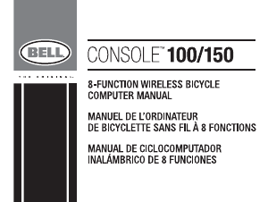 Mode d’emploi Bell Console 100 Compteur vélo