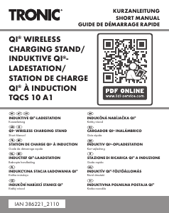 Bedienungsanleitung Tronic IAN 386221 Drahtloses ladegerät