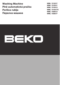 Priručnik BEKO WML 15086 P Stroj za pranje rublja