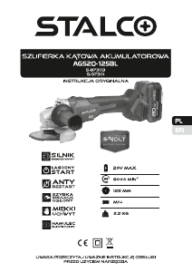 Manual Stalco AGS20-125BL Angle Grinder