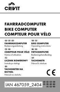 Mode d’emploi Crivit IAN 467059 Compteur vélo