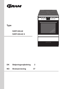 Brugsanvisning Gram 12KPI 630-42 X Komfur