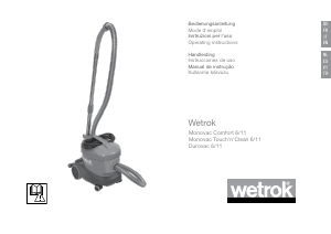 Kullanım kılavuzu Wetrok Monovac Comfort 6 Elektrikli süpürge