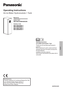 Bruksanvisning Panasonic WH-ADC0309H3E5UK Värmepump