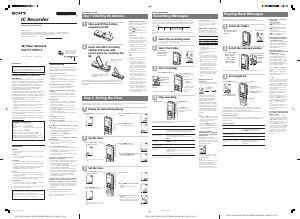 Manual Sony ICD-P210 Audio Recorder