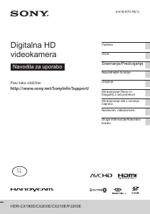 Priročnik Sony HDR-CX320E Prenosna kamera