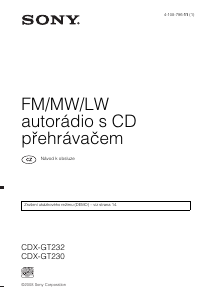 Manuál Sony CDX-GT232 Autorádio