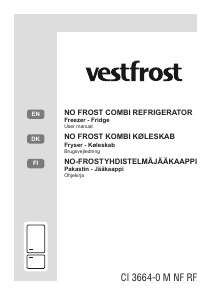 Brugsanvisning Vestfrost CI 3664-0 M NF RF  Køle-fryseskab