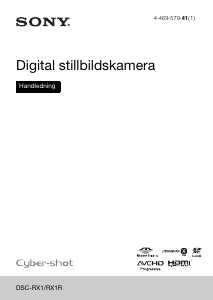 Bruksanvisning Sony Cyber-shot DSC-RX1 Digitalkamera
