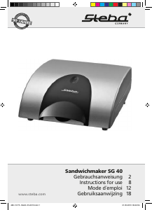 Handleiding Steba SG 40 Contactgrill