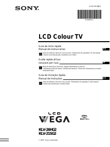 Manual de uso Sony Wega KLV-26HG2 Televisor de LCD