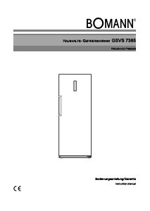Bedienungsanleitung Bomann GSVS 7365 Gefrierschrank