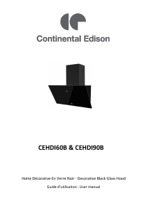Manual Continental Edison CEHDI60B Cooker Hood