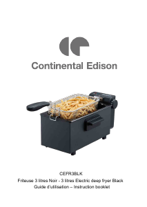 Bruksanvisning Continental Edison CEFR3BLK Fritös