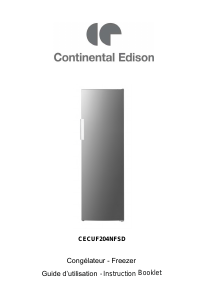 Mode d’emploi Continental Edison CECUF204NFSD Congélateur