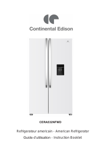 Bruksanvisning Continental Edison CERA532NFWD Kyl-frys
