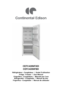 Mode d’emploi Continental Edison CEFC428NFIXD Réfrigérateur combiné