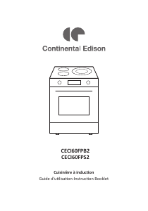 Mode d’emploi Continental Edison CECI60FPS2 Cuisinière