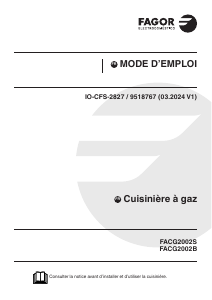 Mode d’emploi Fagor FACG2002B Cuisinière