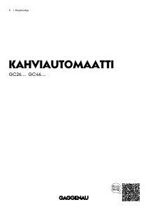 Käyttöohje Gaggenau GC261100 Kahvikone