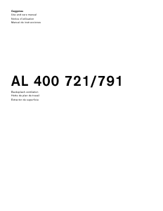Bruksanvisning Gaggenau AL400722 Köksfläkt