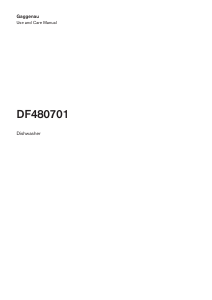 Bruksanvisning Gaggenau DF480701 Diskmaskin