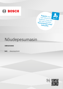 Kasutusjuhend Bosch SMD6ZC804E Nõudepesumasin