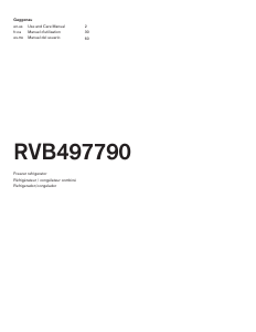 Bruksanvisning Gaggenau RVB497790 Kyl-frys