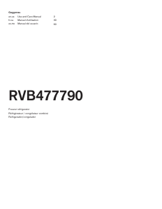 Bruksanvisning Gaggenau RVB477790 Kyl-frys