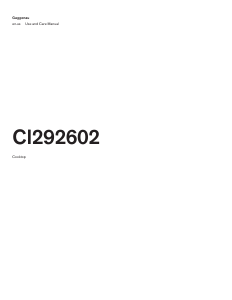 Handleiding Gaggenau CI292602 Kookplaat
