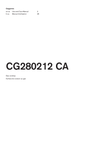 Mode d’emploi Gaggenau CG280212CA Table de cuisson