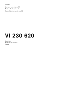 Mode d’emploi Gaggenau VI230620 Table de cuisson