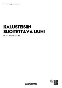 Käyttöohje Gaggenau GO241130 Uuni