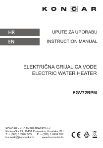 Priručnik Končar EGV72RPM Bojler