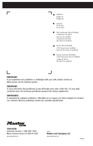 Handleiding SentrySafe STW123GTCML Kluis