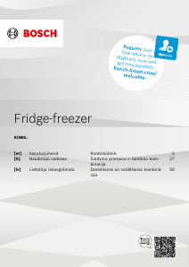 Rokasgrāmata Bosch KIN86EDD0 Ledusskapis ar saldētavu