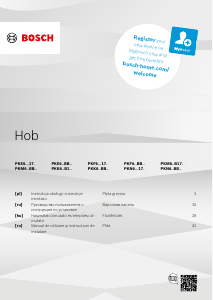 Használati útmutató Bosch PKM645BB2E Főzőlap