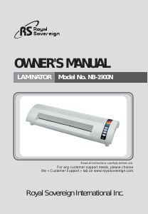 Manual Royal Sovereign NB-1900N Laminator