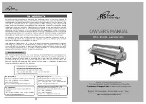 Manual Royal Sovereign RSC-1400L Laminator