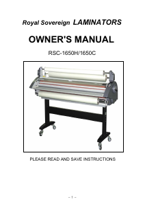 Handleiding Royal Sovereign RSC-1650H Lamineermachine