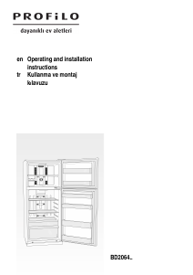 Kullanım kılavuzu Profilo BD2064W2VN Donduruculu buzdolabı