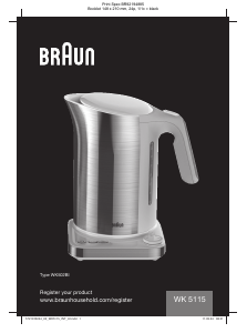 Manuál Braun WK 5115 Konvice