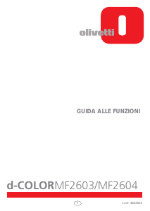 Manuale Olivetti d-Color MF2603 Stampante multifunzione