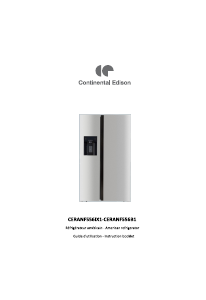 Mode d’emploi Continental Edison CERANF556IX1 Réfrigérateur combiné